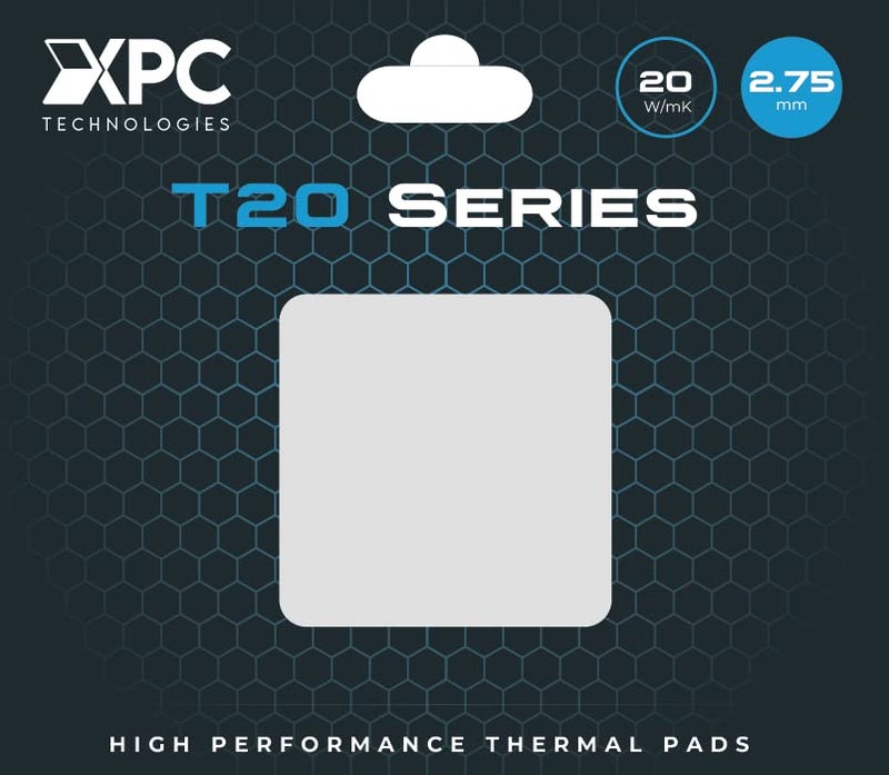 XPC Technologies XPC High Performance 20W/mK Thermal Pad T20 Series, 100 x 100mm, White, 0.5mm to 3.5mm Thickness, Non-Conductive for GPU, Electronics, Computer Parts (2.75mm) - Image 1